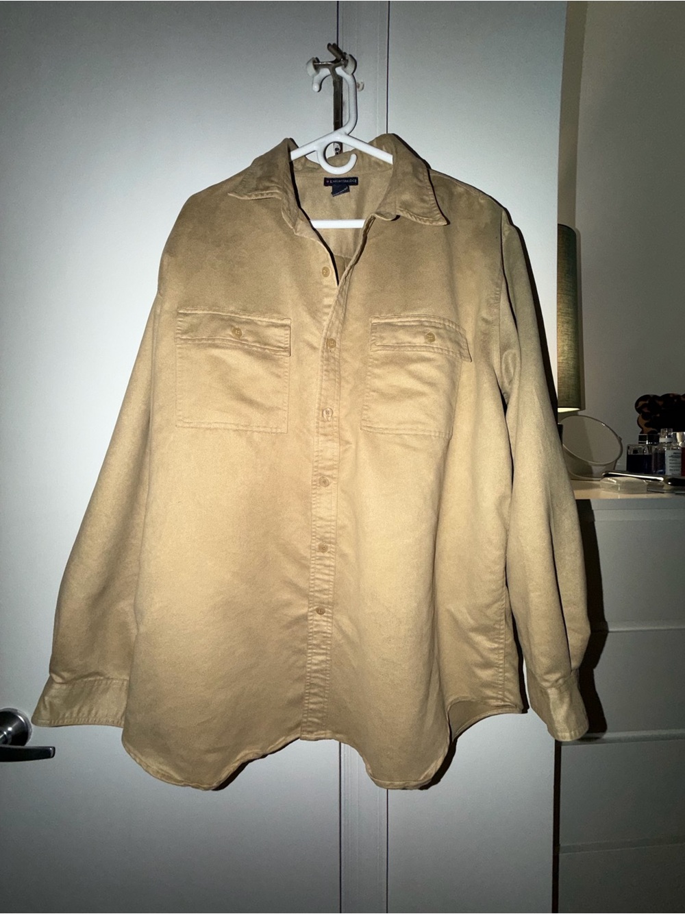 Men's Casual Button-Down Shirt in Tan